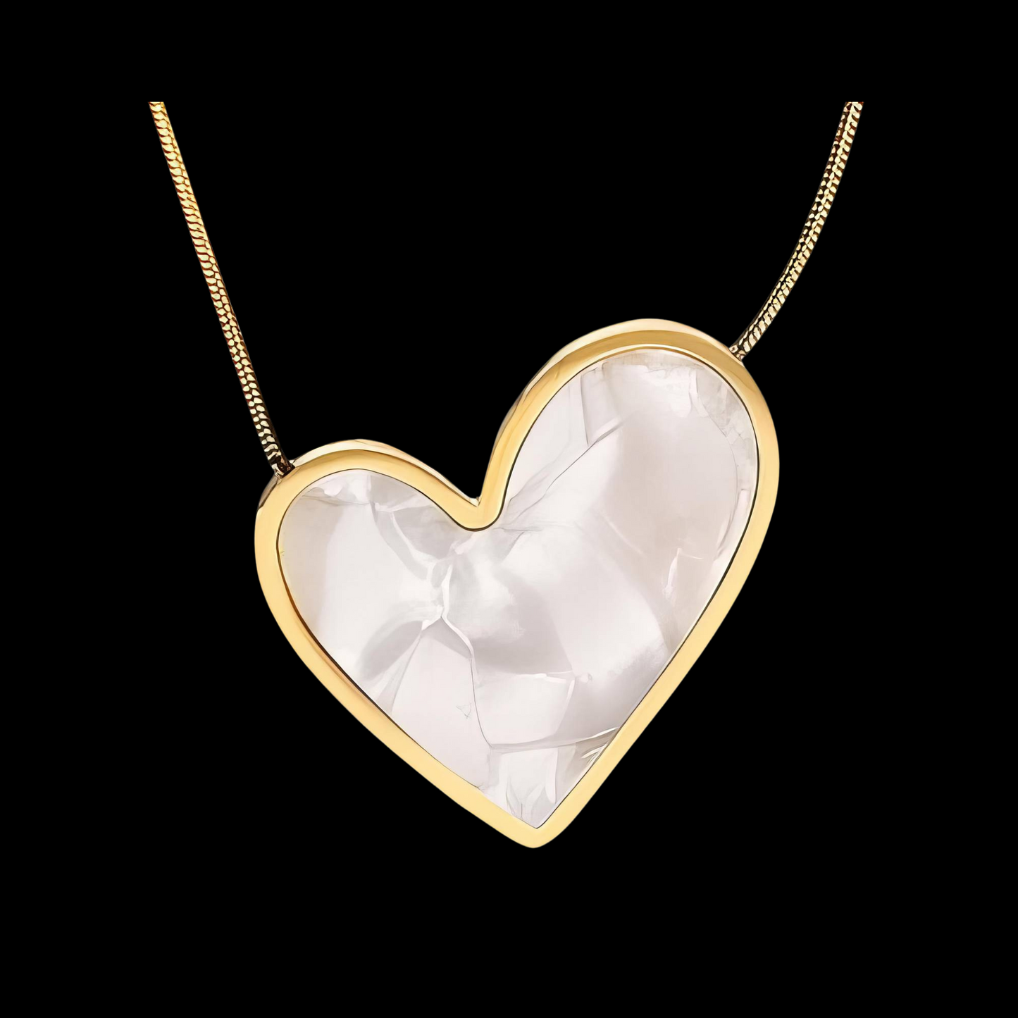 18k Gold Waterproof Jewellery and Sweatproof Jewellery Necklace - Blk background