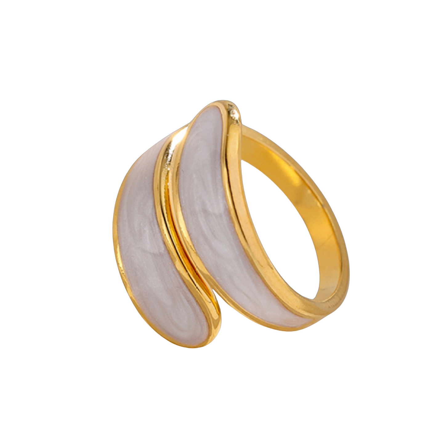 18k Gold Plated Pearly Ring waterproof jewellery