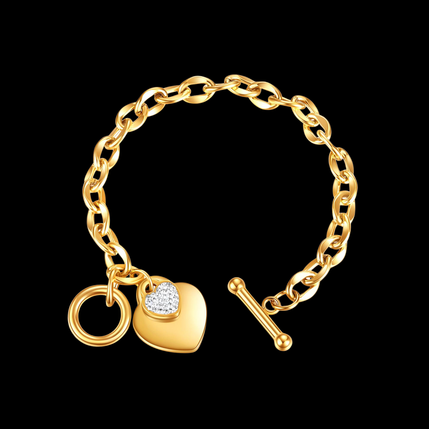 waterproof jewllery and sweatproof jewellery Bracelet with heart penadant