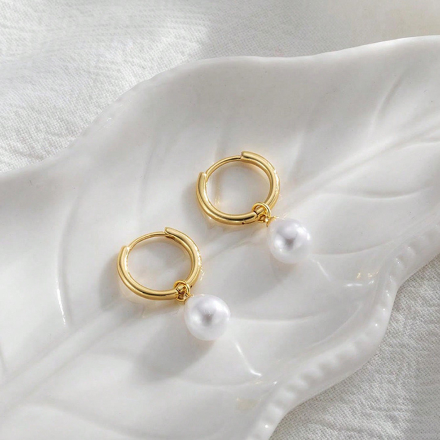 Pearl Drop Earrings - Waterprooof Jewellery Piece